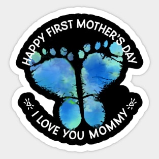 First Mom's Day Blue Sticker